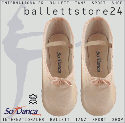 So Danca BAE90 BAE24 Ballettschuhe Schläppchen Leinen & Leder durchgehende Sohle 